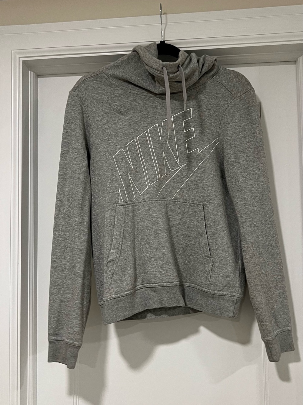 Nike Gray Pullover Hoodie with Outline Logo